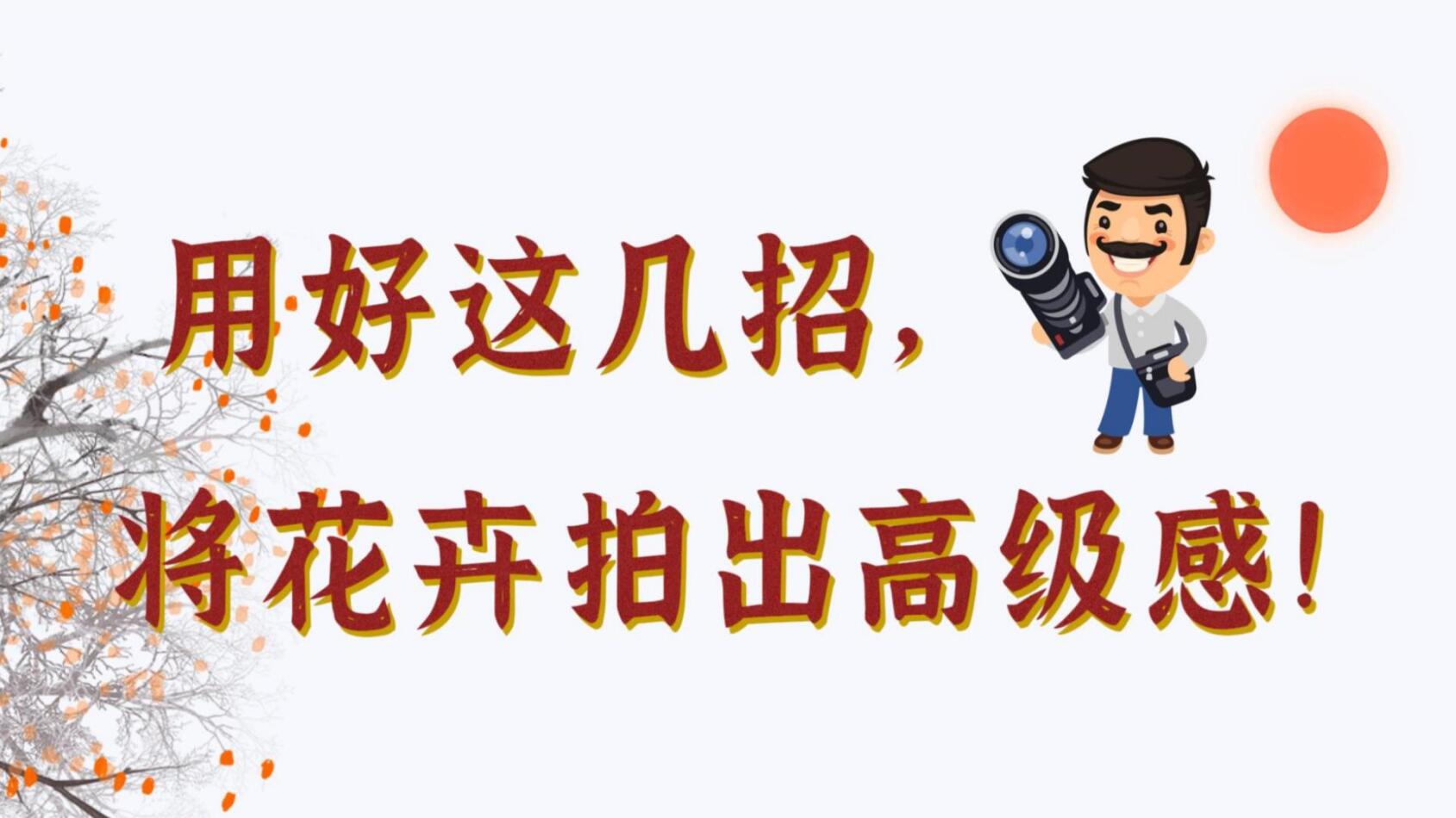 【光影輕課堂】用好這幾招，將花卉拍出高級(jí)感！