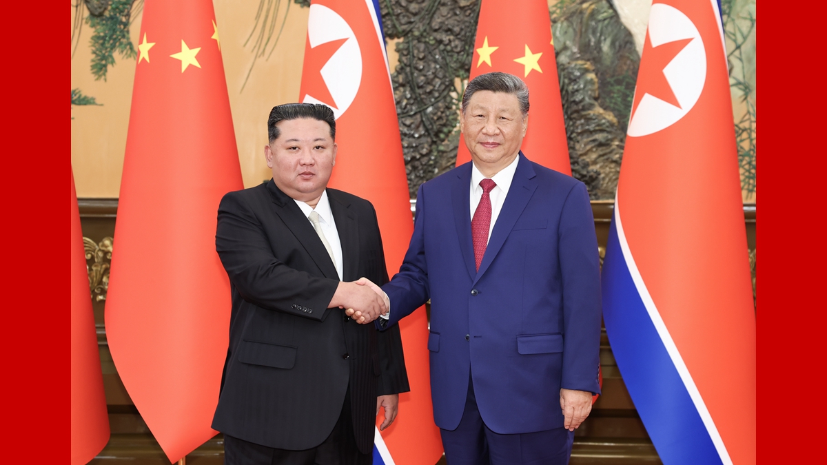 習(xí)近平同朝鮮勞動(dòng)黨總書記、國務(wù)委員長金正恩舉行會談