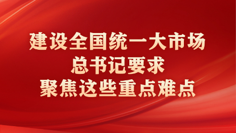 建設(shè)全國統(tǒng)一大市場，總書記要求聚焦這些重點(diǎn)難點(diǎn)